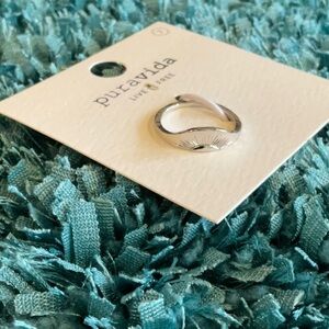 Puravida 🐚 silver rising sun ring